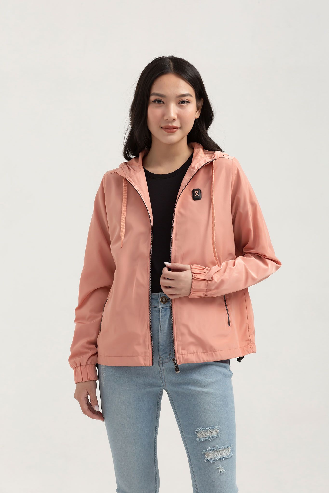 Áo Khoác Nữ Dù Basic Dây Kéo Kim Loại WOP 2032 -