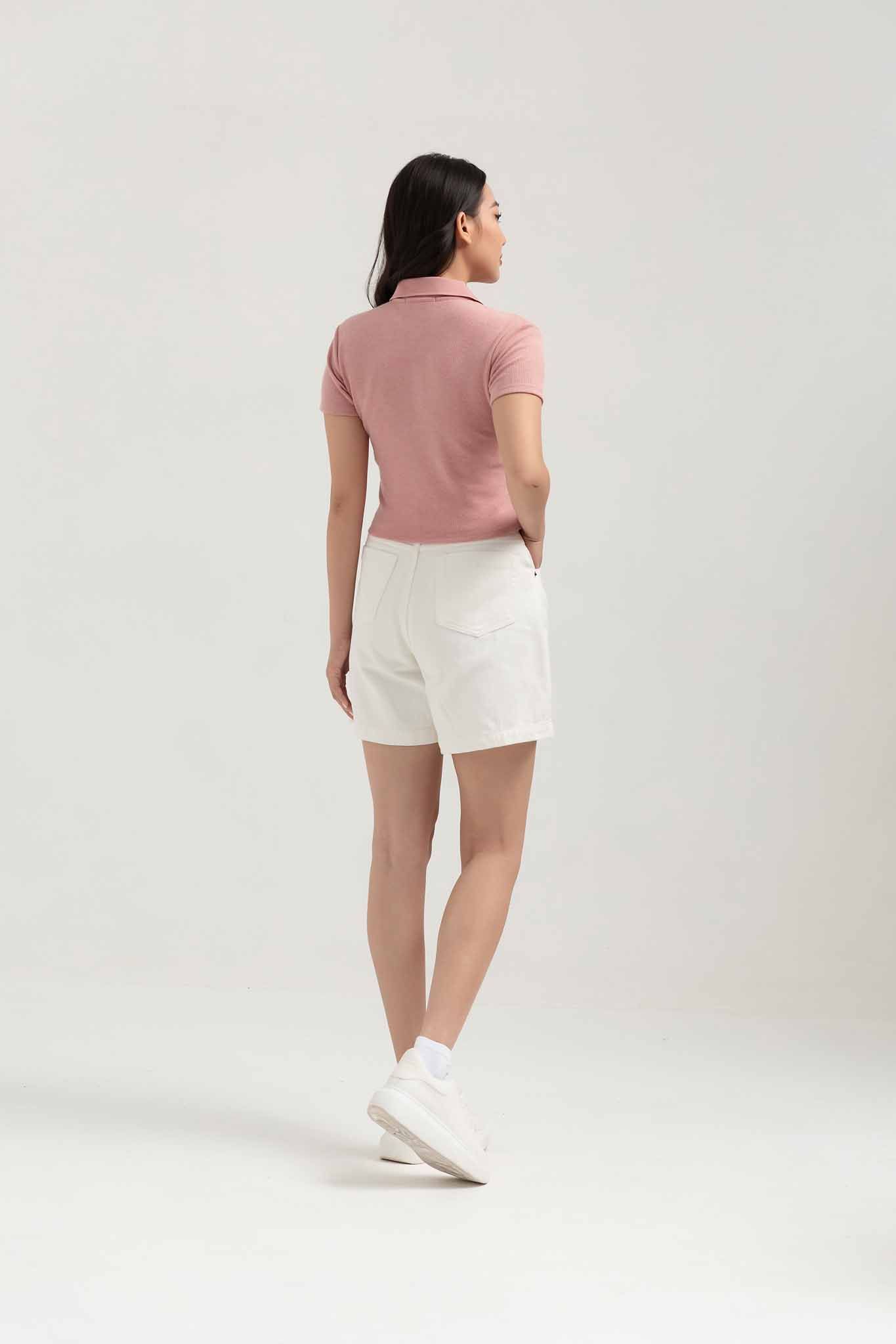 Áo Thun Polo Nữ Kiểu Croptop Ngắn Tay WTS 2237 -