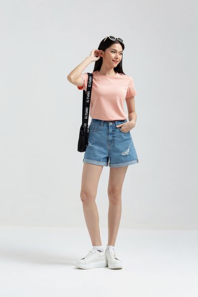 Áo Thun Nữ Cổ Tròn Slim Fit Basic WTS 2231