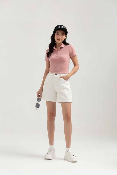 Áo Thun Polo Nữ Kiểu Croptop Ngắn Tay WTS 2237
