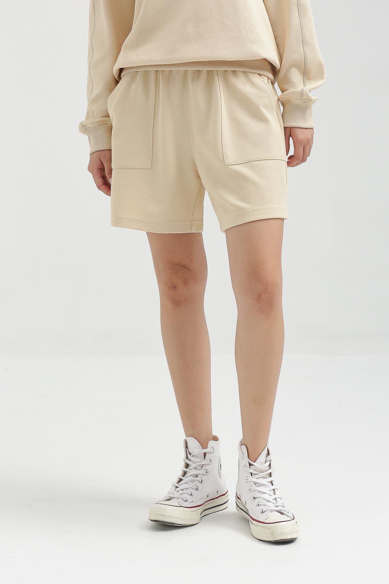 Quần Short Nữ Bermuda Thun Gân Xéo WSR 2018 -
