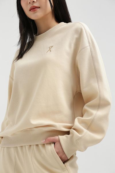 Áo Sweater Nữ Vải Gân Chéo Thêu Typo Túi WSW 2017