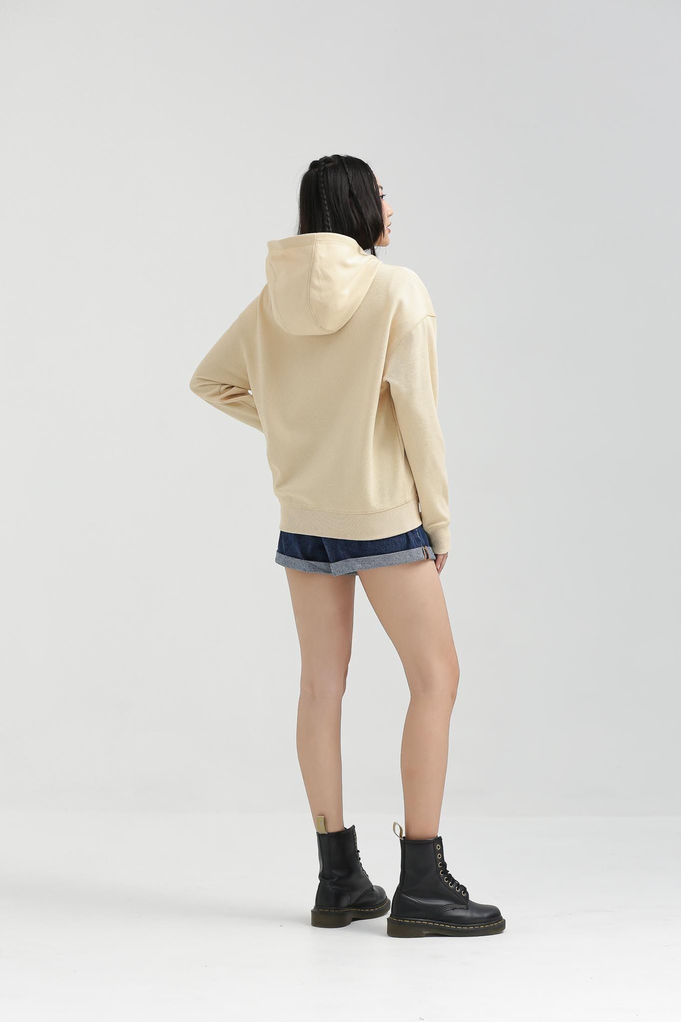 Áo Khoác Nữ Basic Thun Gân Chéo WOK 2026 -