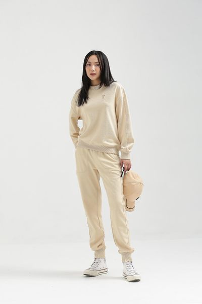 Áo Sweater Nữ Vải Gân Chéo Thêu Typo Túi WSW 2017