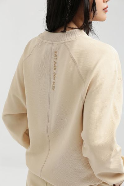 Áo Sweater Nữ Vải Gân Chéo Thêu Typo Túi WSW 2017