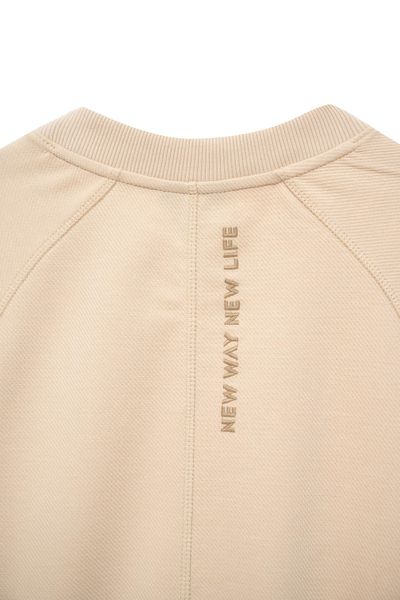 Áo Sweater Nữ Vải Gân Chéo Thêu Typo Túi WSW 2017