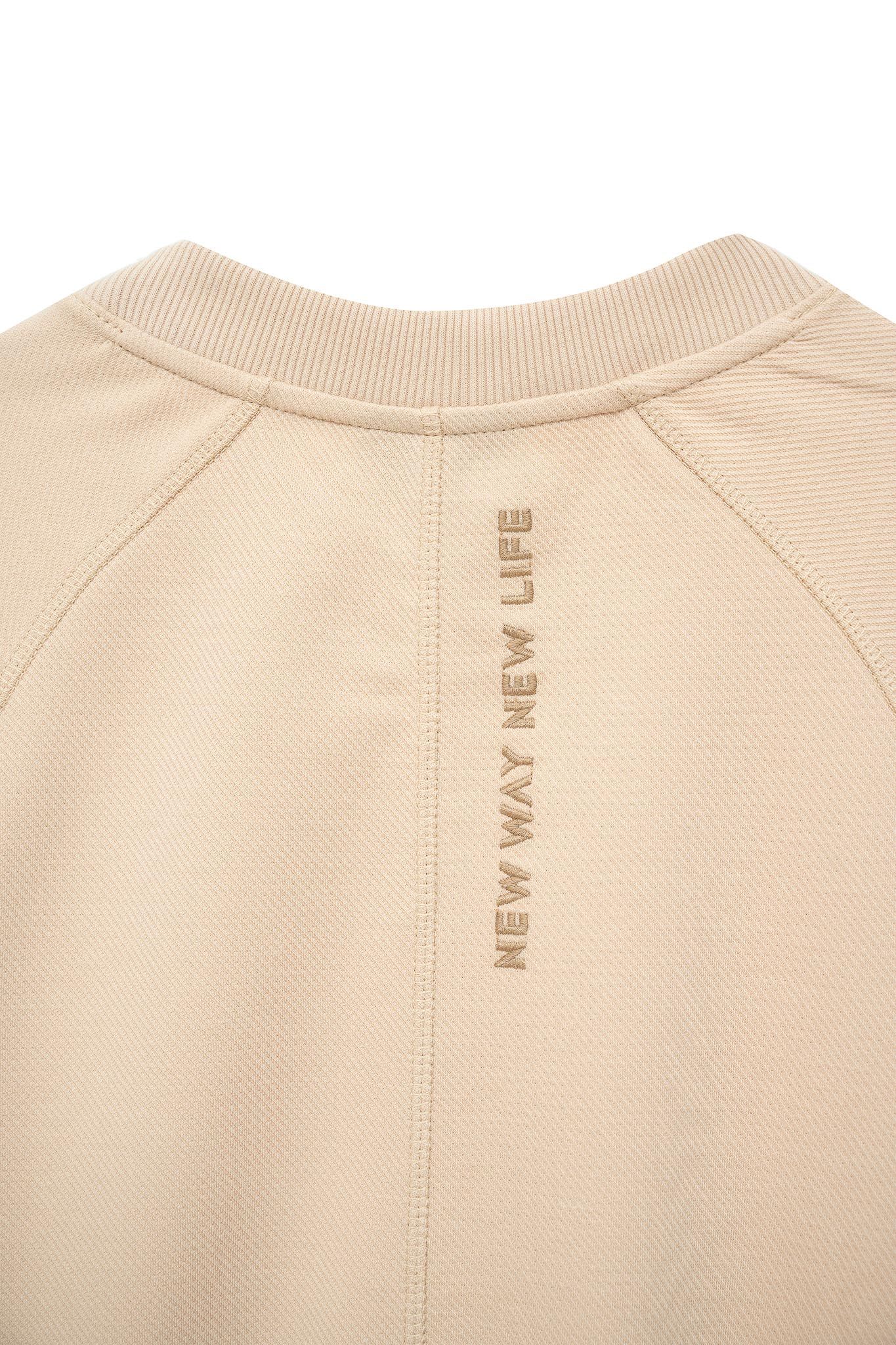 Áo Sweater Nữ Vải Gân Chéo Thêu Typo Túi WSW 2017 -
