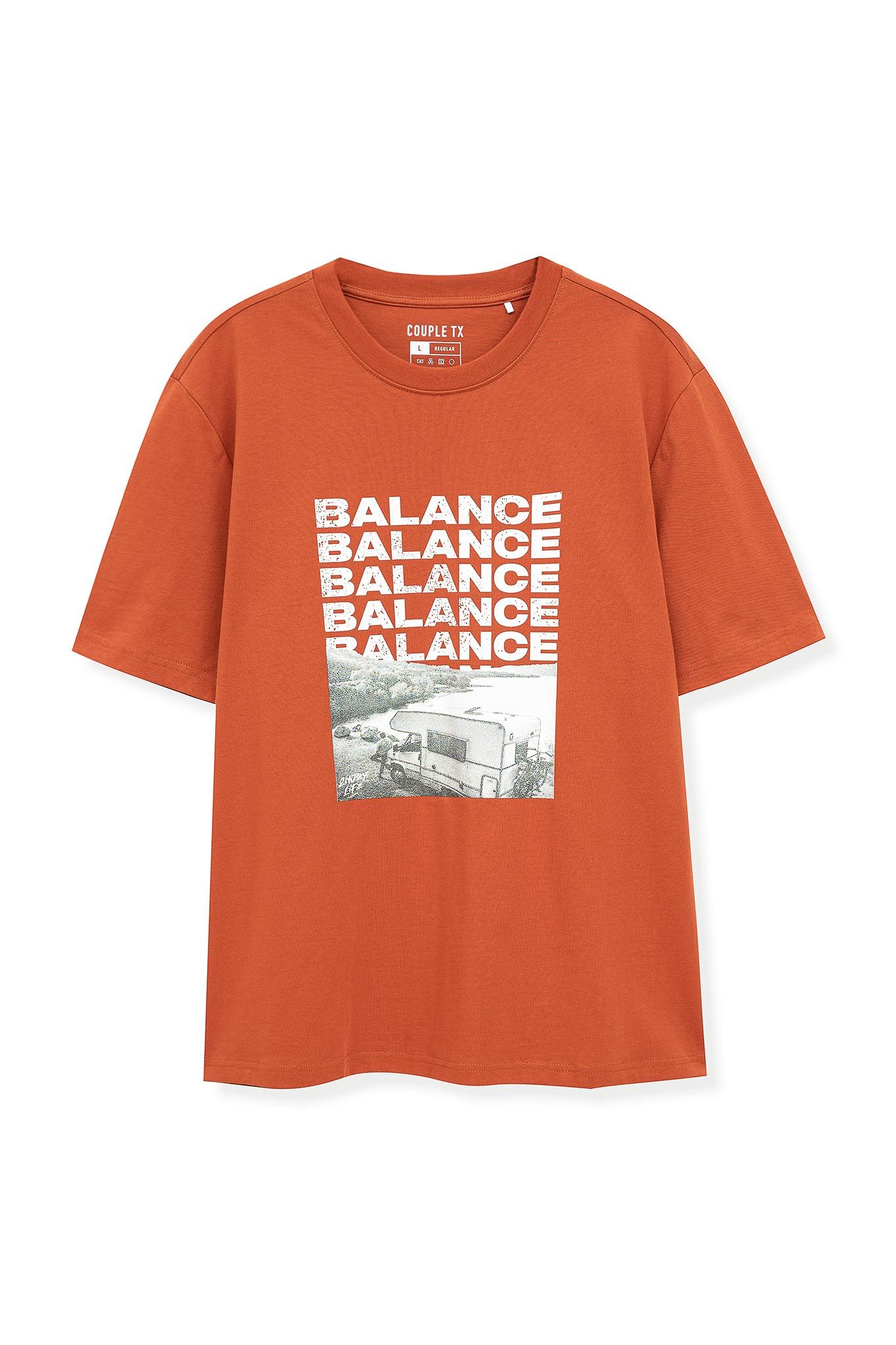 Áo Thun Nữ Regular Fit In Graphic Balance Art WTS 2193 -