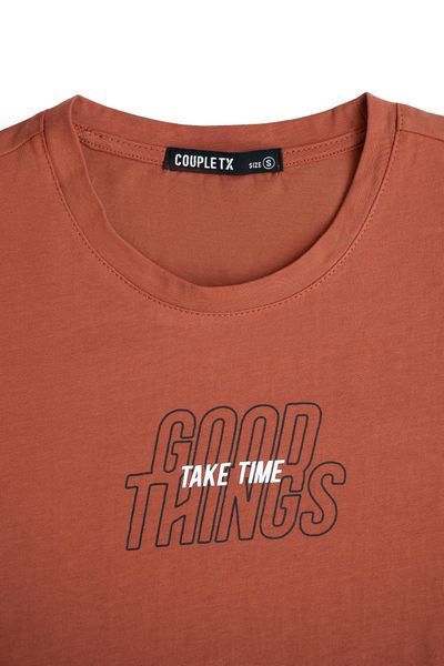 Áo Thun Nữ Slim Fit In Typo Good Things Take Time WTS 2221