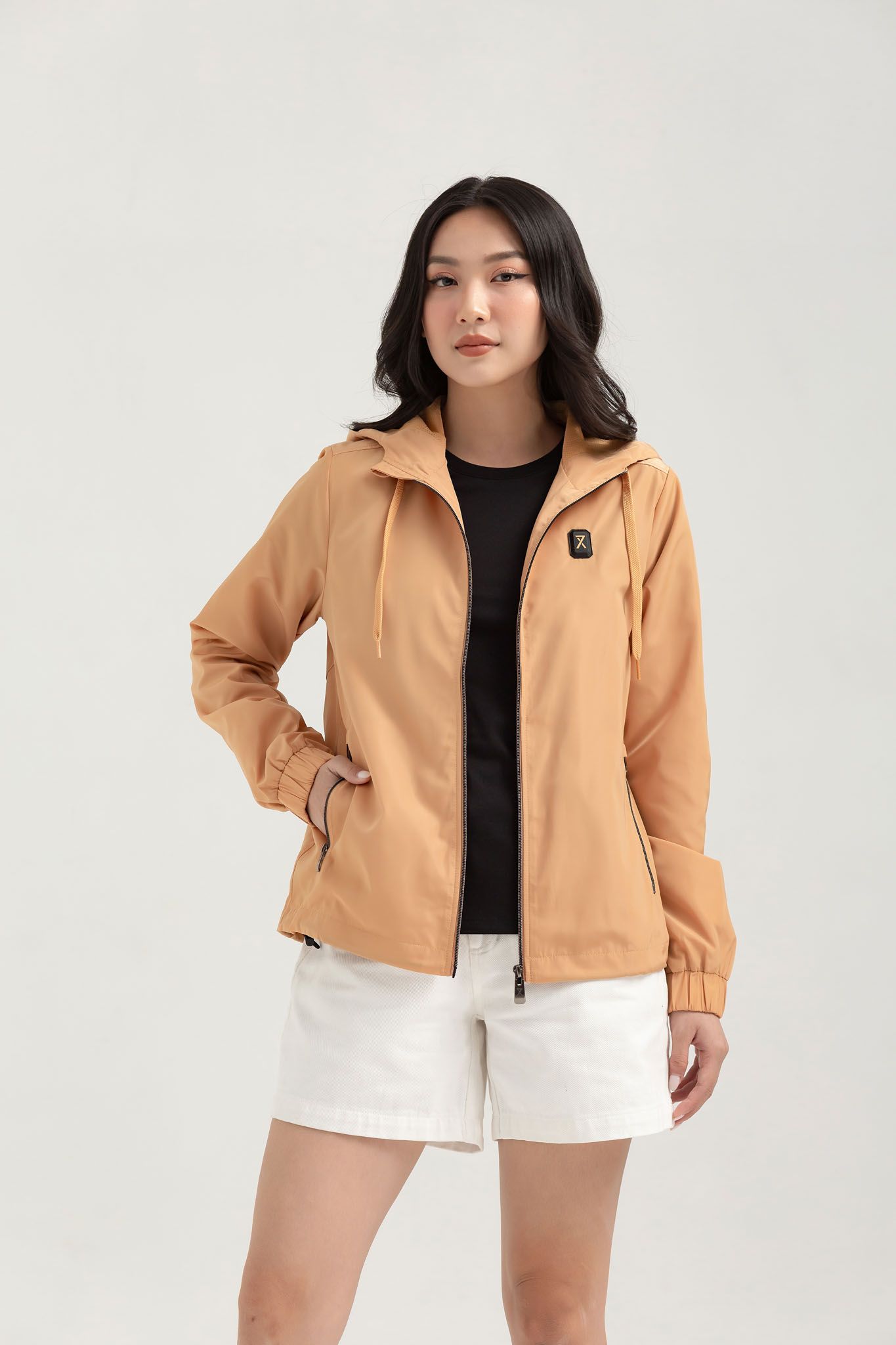 Áo Khoác Nữ Dù Basic Dây Kéo Kim Loại WOP 2032 -