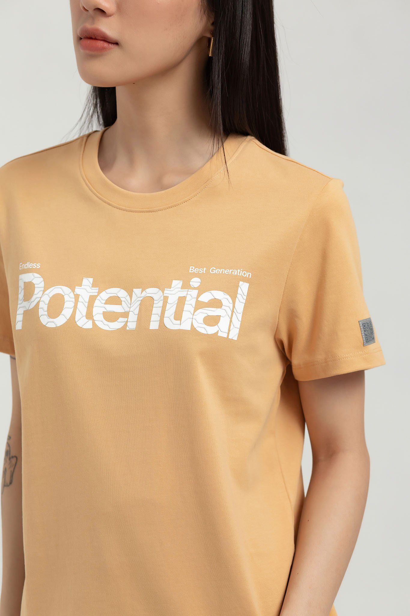 Áo Thun Nữ Regular Fit In Typo Potential WTS 2225 -