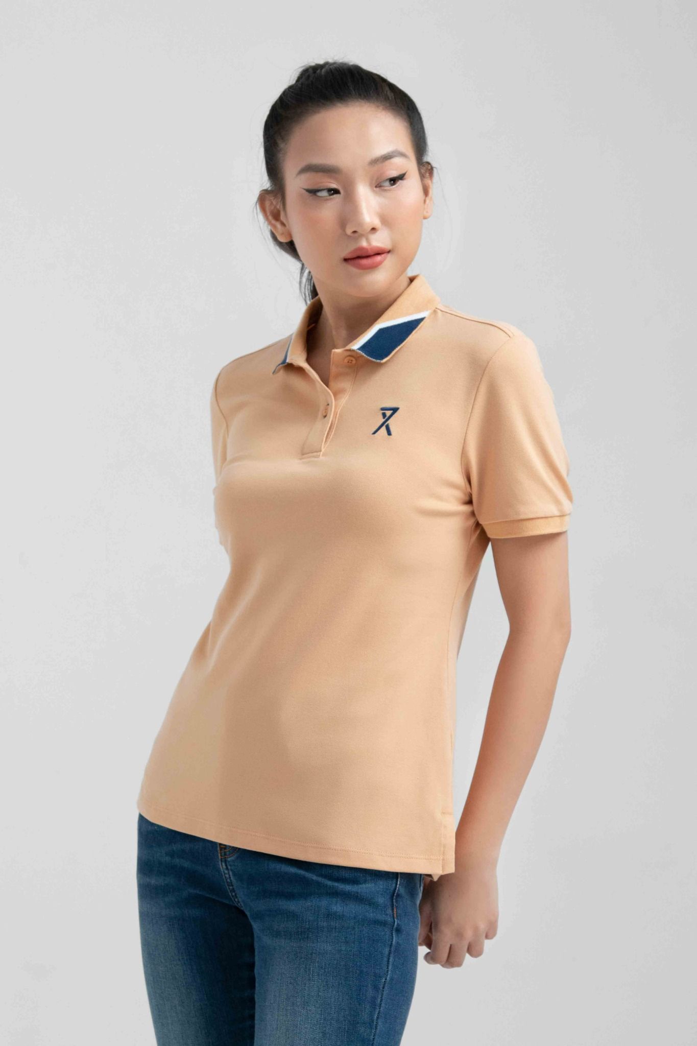 Áo Polo Nữ Pique Slim Fit Phối Bo Cổ WPO 2024 -
