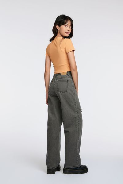 Áo Thun Nữ Gân Croptop Cutout Vai WTS 2227
