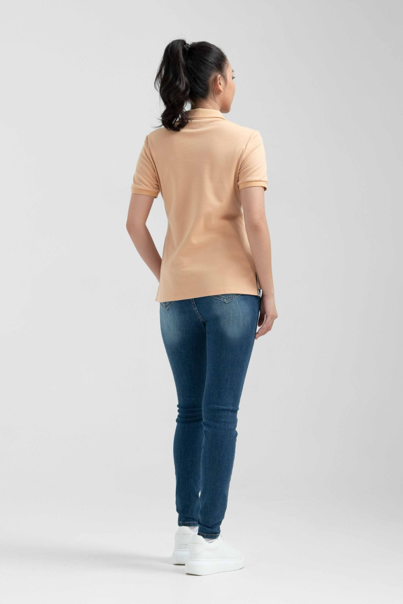 Áo Polo Nữ Pique Slim Fit Phối Bo Cổ WPO 2024 -
