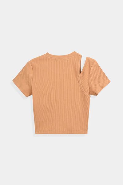Áo Thun Nữ Gân Croptop Cutout Vai WTS 2227