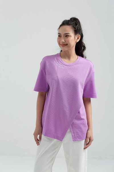 Áo Thun Nữ Kiểu Đắp Tà Thêu WTS 2173