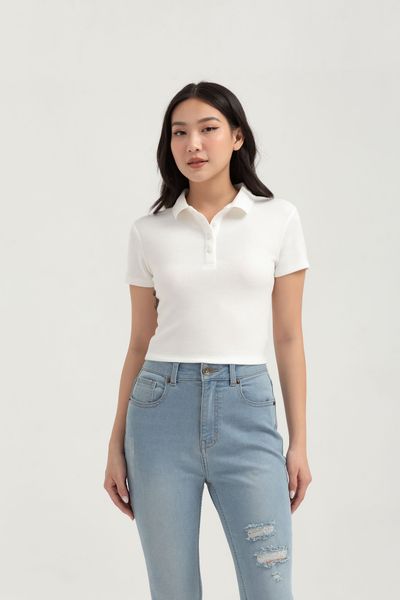 Áo Thun Polo Nữ Kiểu Croptop Ngắn Tay WTS 2237