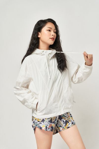 Áo Khoác Dù Nữ Hoa Văn Cắt Lazer WOP 2010