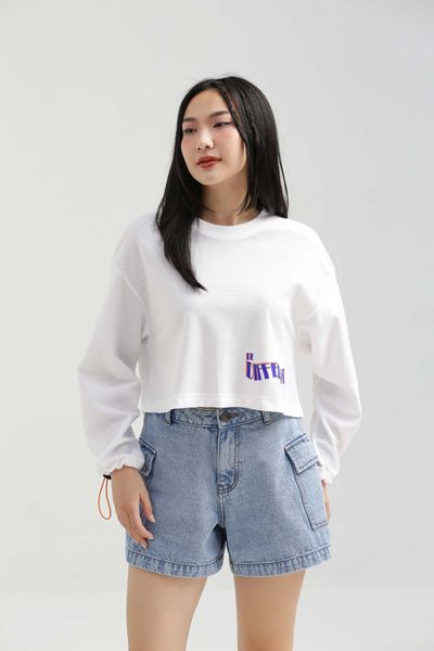 Áo Thun Nữ Kiểu Dài Tay Phối Dây Rút WTS 2208
