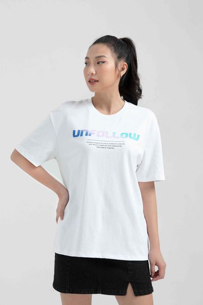 Áo Thun Nữ Relax Fit In Typo Chuyển Màu WTS 2224