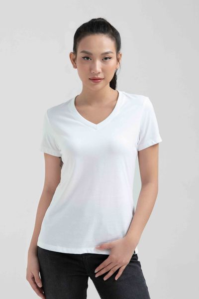 Áo Thun Nữ Cổ Tim Slim Fit Basic WTS 2230