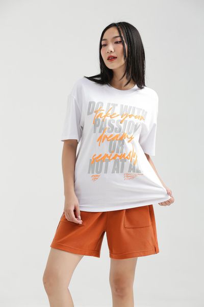 Áo Thun Nữ Relax Fit In Typo Take Your Dreams Seriously WTS 2197