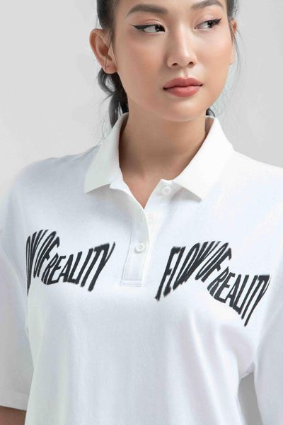 Áo Polo Nữ Jersey Relax Fit In Typo Trước Ngực WPO 2025