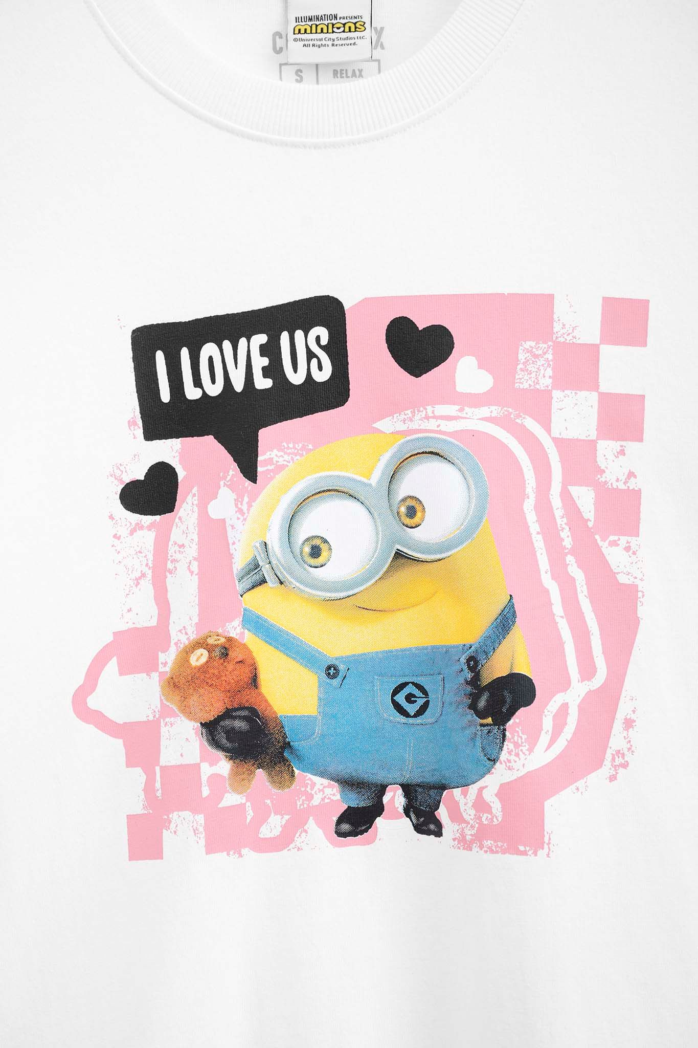 Áo Thun Nữ Relax Fit Minions In I Love Us WTS 2215 -