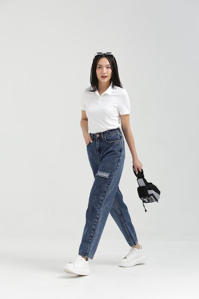 Áo Polo Nữ Slim Fit Bo Dệt Gân WPO 2017