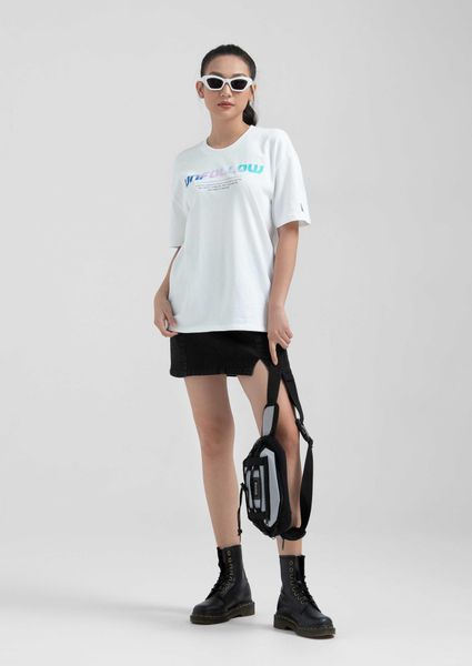 Áo Thun Nữ Relax Fit In Typo Chuyển Màu WTS 2224