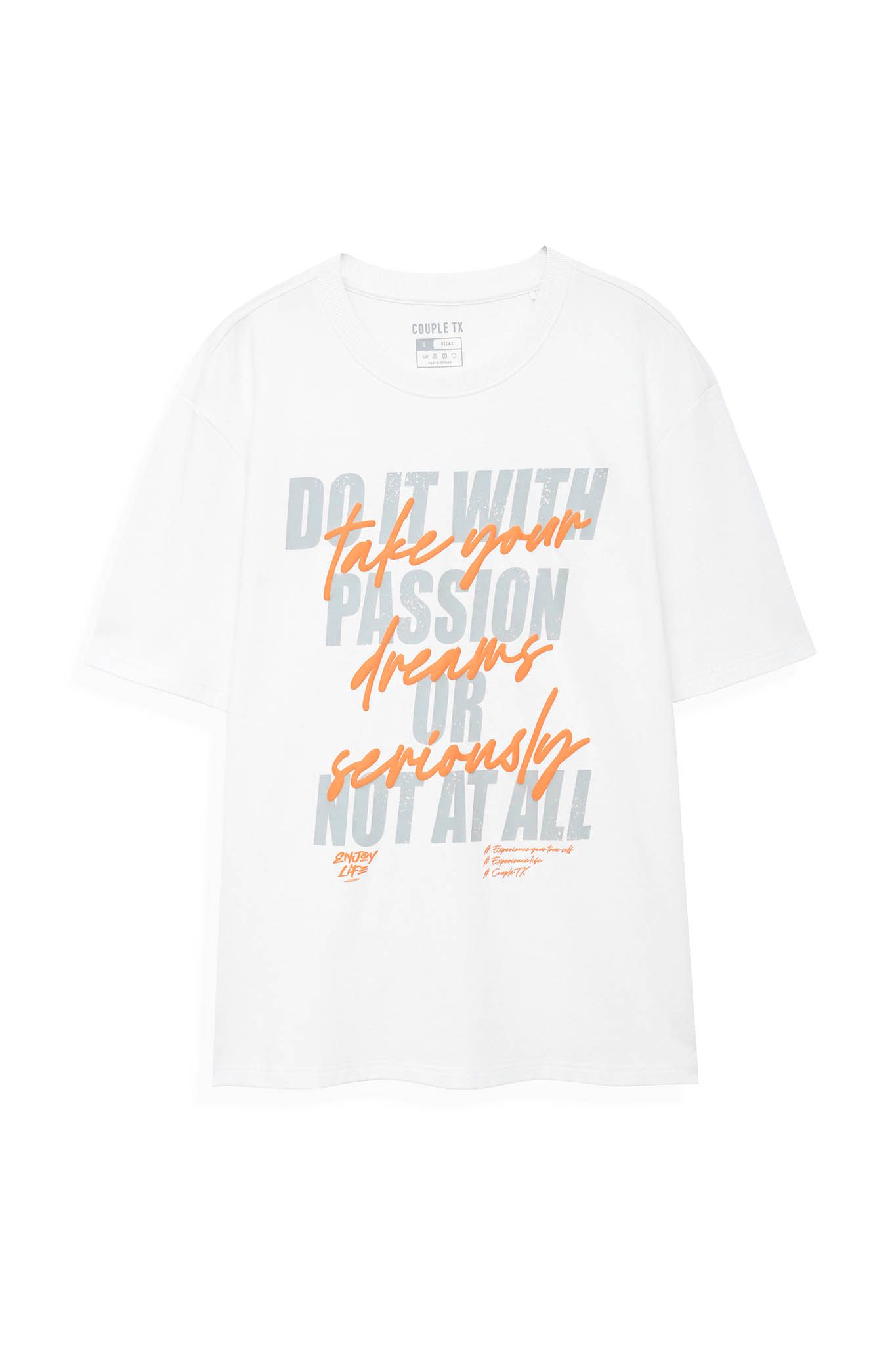 Áo Thun Nữ Relax Fit In Typo Take Your Dreams Seriously WTS 2197 -