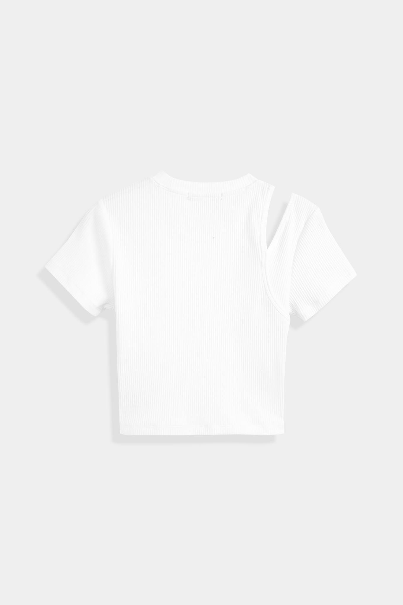 Áo Thun Nữ Gân Croptop Cutout Vai WTS 2227 -