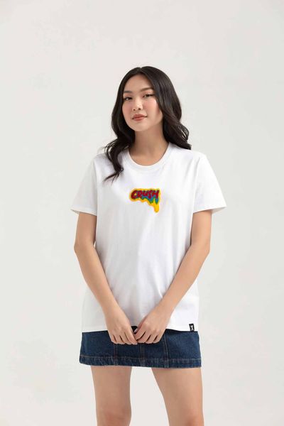 Áo Thun Nữ Regular Fit Thêu Xù Crush WTS 2240