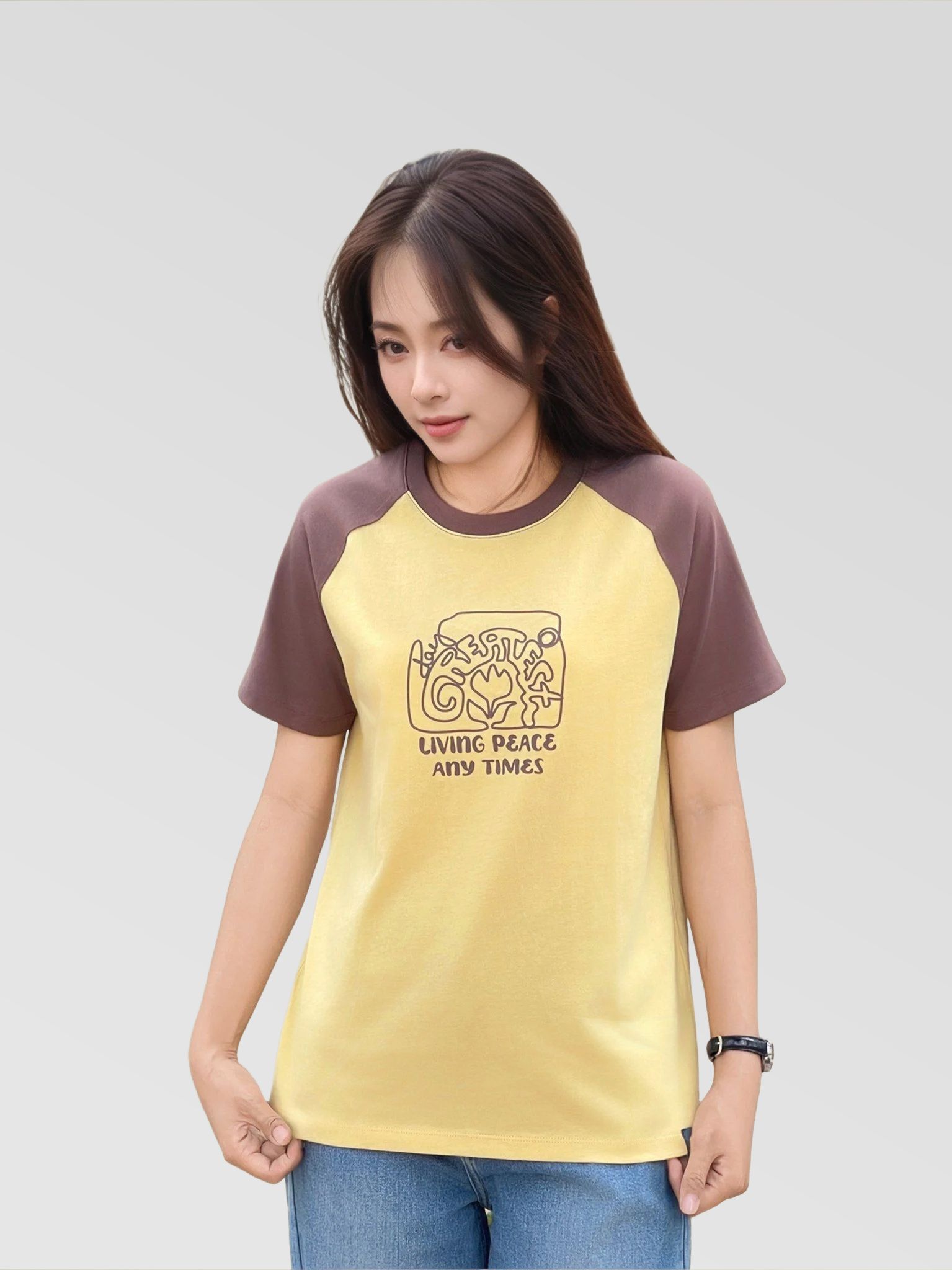 Áo Thun Nữ Tay Raglan In Cao Greatest Day WTS 2418