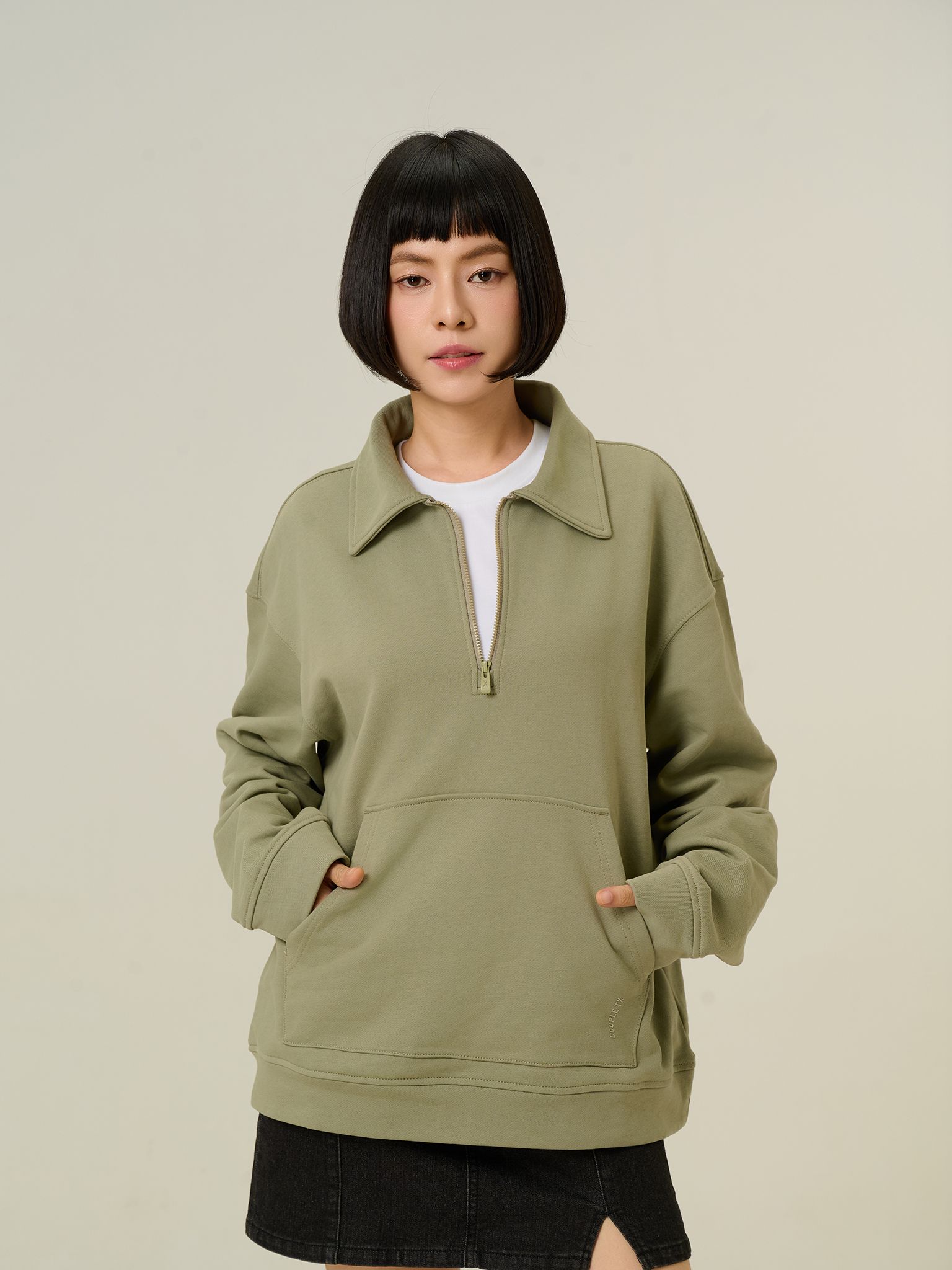 Áo Sweater Nữ Neck Zip Cozy WSW 2023