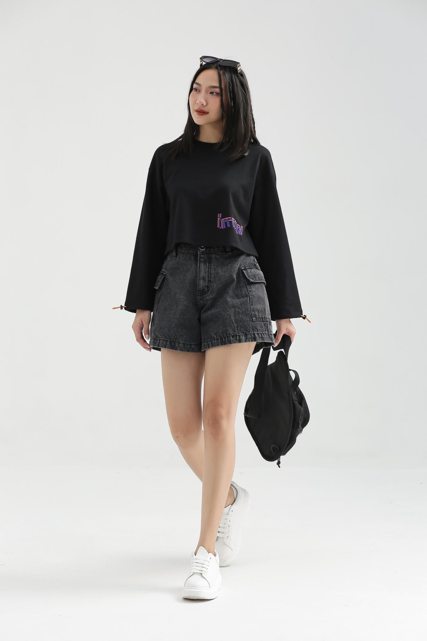 Quần Short Jeans Nữ Túi Đắp Sườn WSR 2016 -