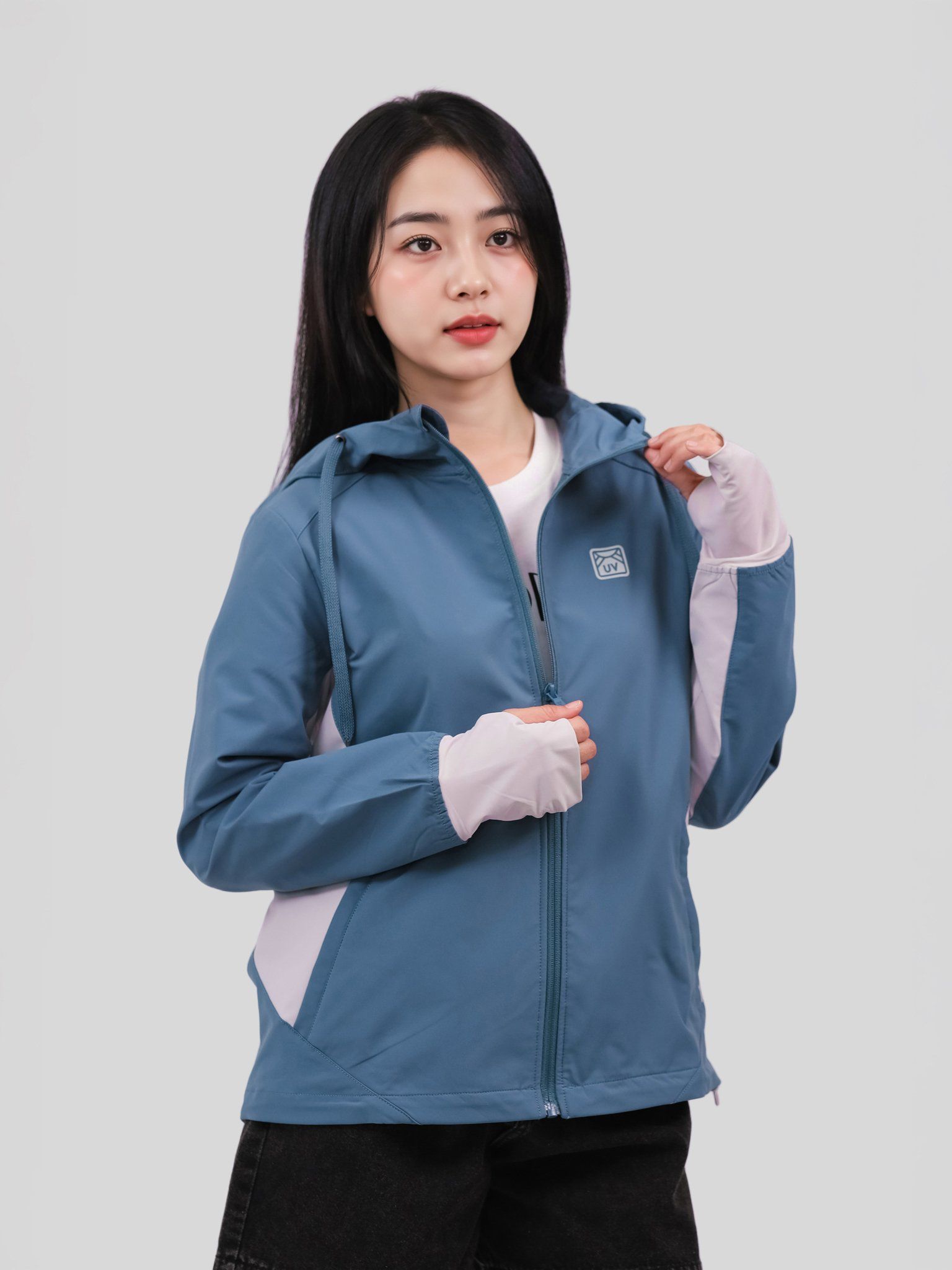 Áo Khoác Nữ UV Phối Màu Sun Mate WOK 2061