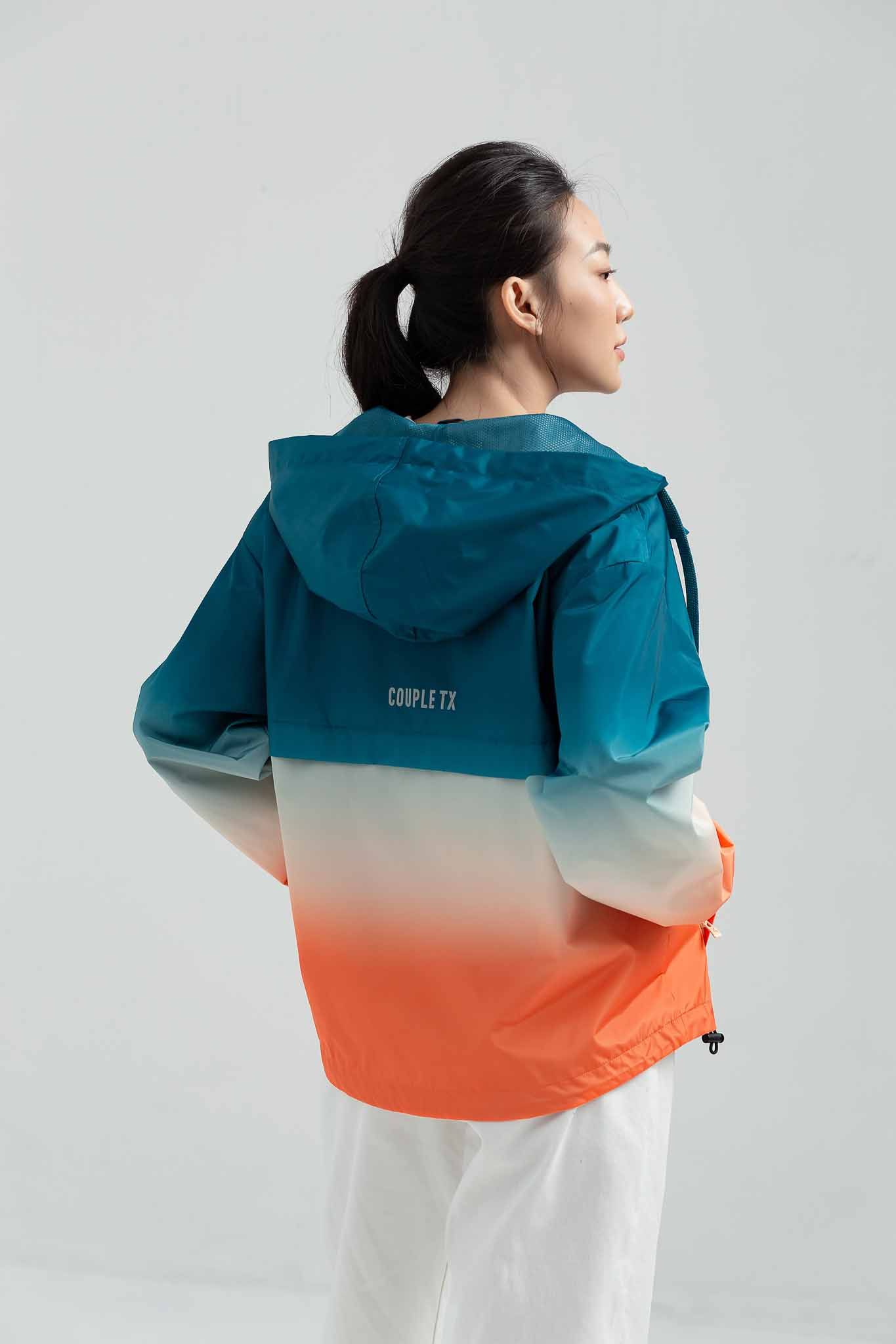 Áo Khoác Dù Nữ Trượt Nước Ombre Loang Màu WOP 2023 -