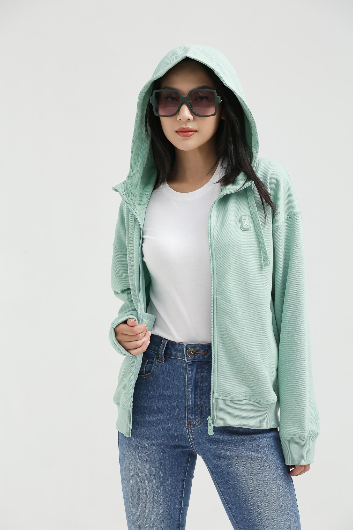 Áo Khoác Nữ Basic Thun Gân Chéo WOK 2026 -