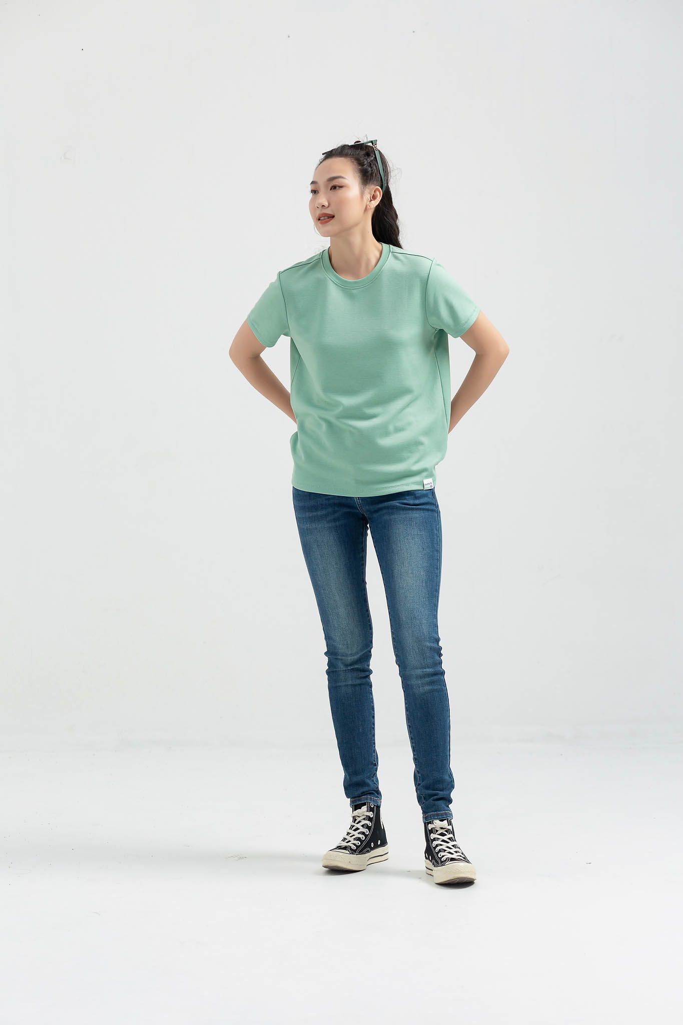 Áo Thun Nữ Green X cổ tròn WTS 2176 -