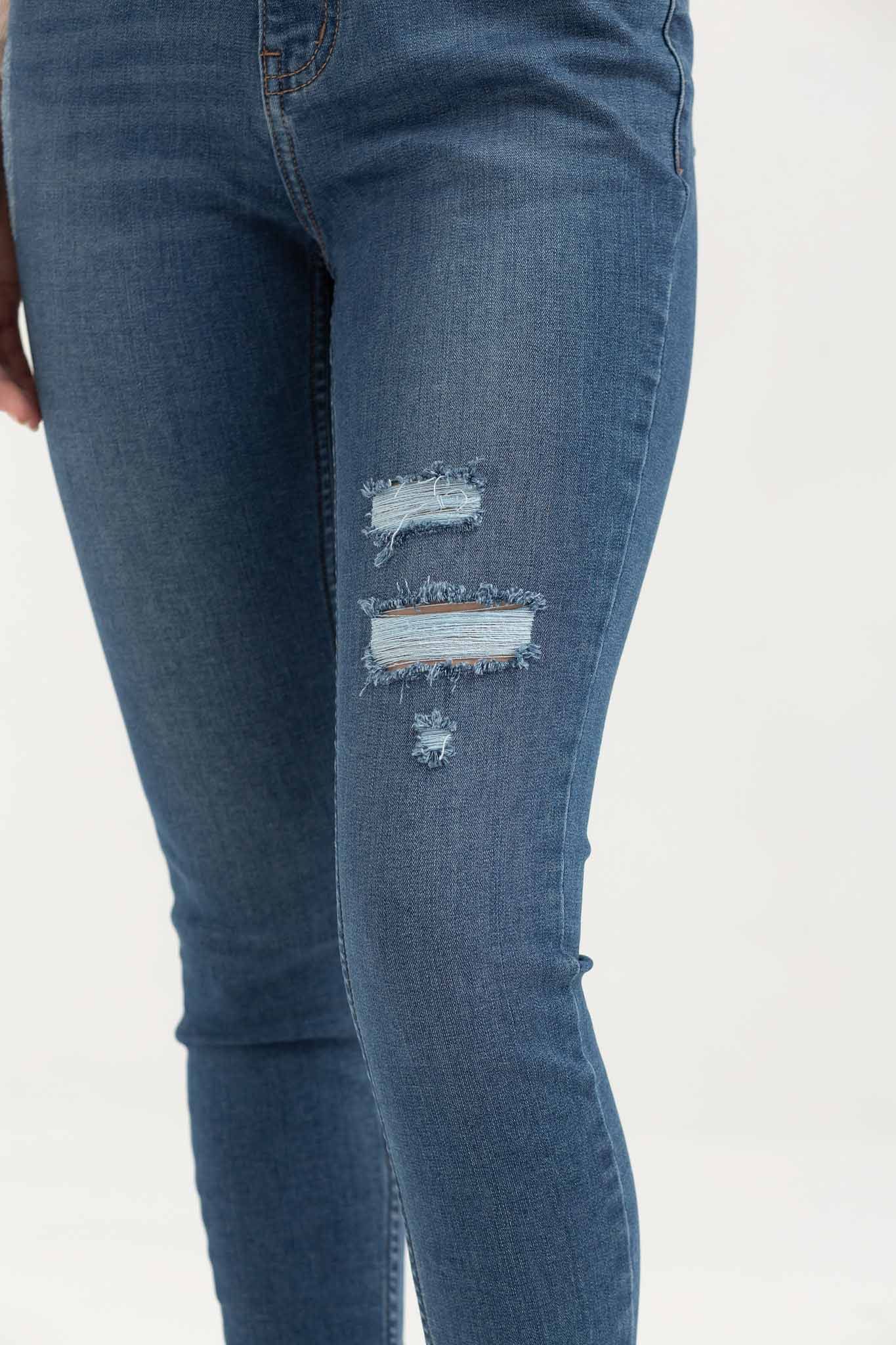 Quần Jean Nữ Skinny Wash Rách WJE 2018 -