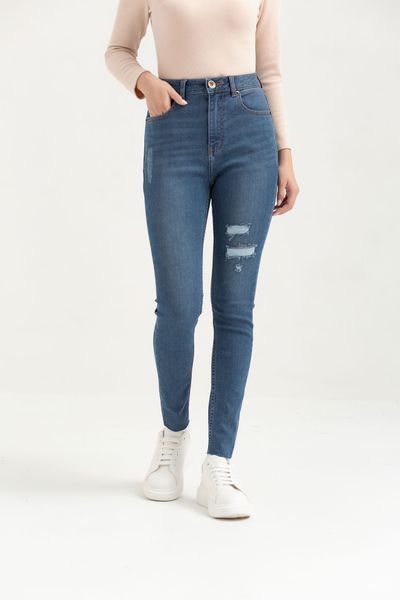 Quần Jean Nữ Skinny Wash Rách WJE 2018