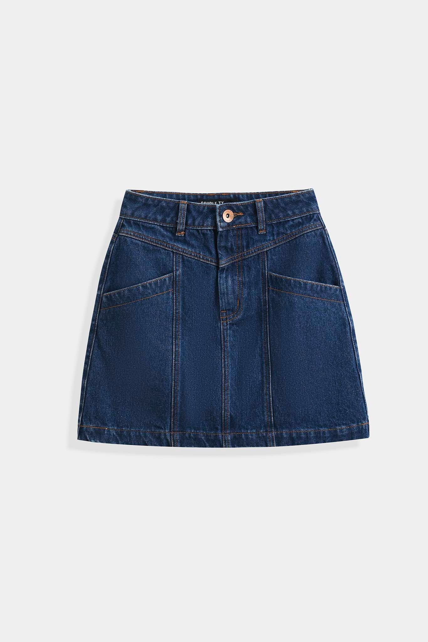 Chân Váy Nữ Mini Jeans Túi Sườn WSK 2019 -