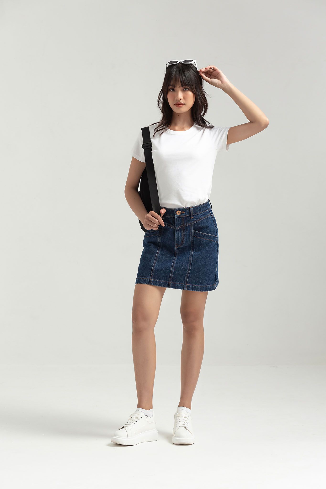 Chân Váy Nữ Mini Jeans Túi Sườn WSK 2019 -