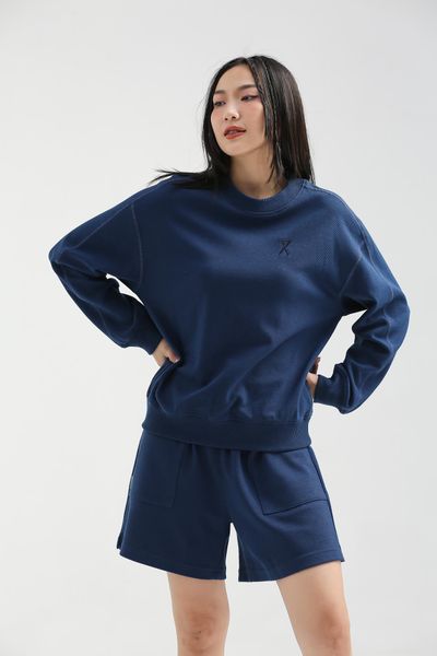 Áo Sweater Nữ Vải Gân Chéo Thêu Typo Túi WSW 2017