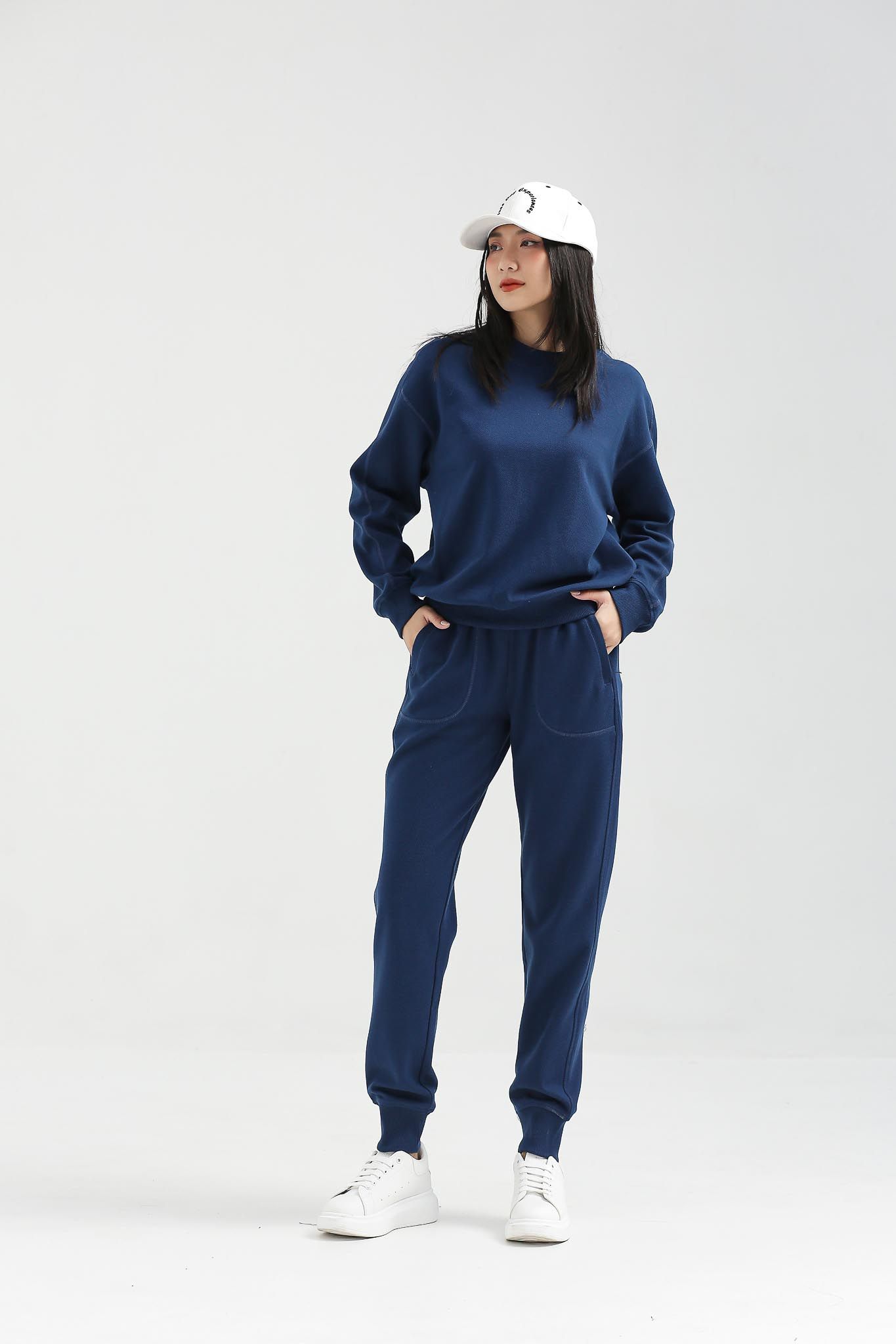 Quần Dài Nữ Jogger Vải Gân Chéo WPA 2005 -