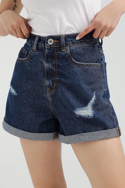 Quần Short Jeans Nữ Loose Fit Wash Rách WSR 2019