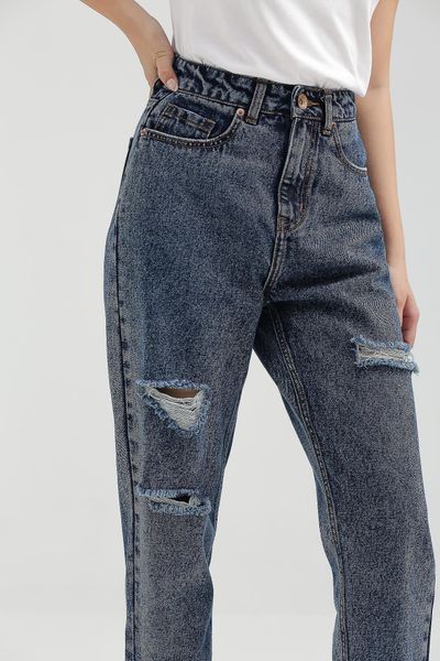 Quần Jeans Nữ Mom Fit Wash Rách WJE 2015