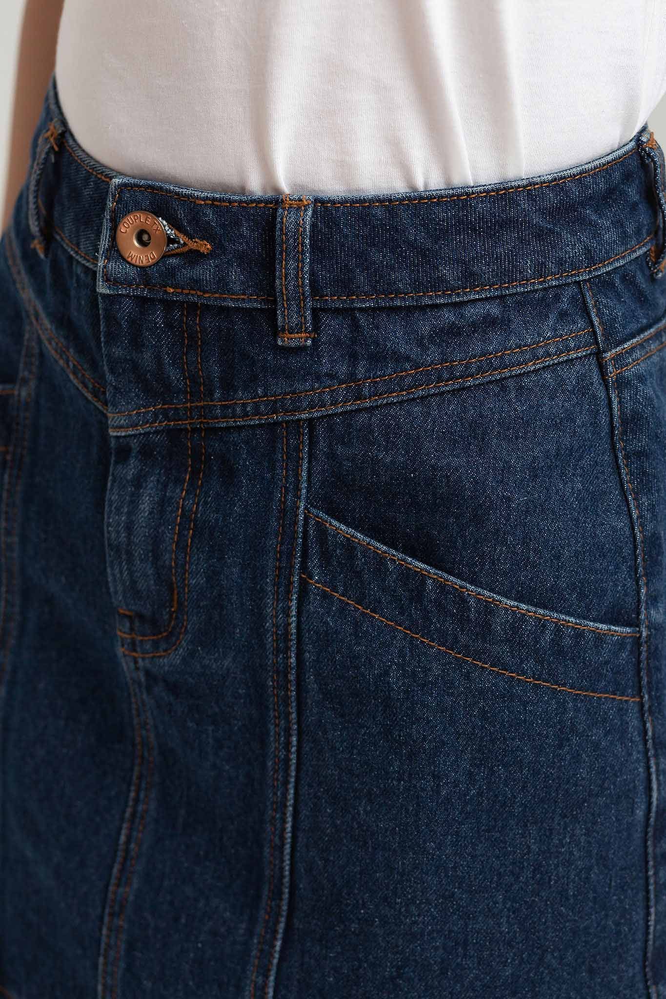 Chân Váy Nữ Mini Jeans Túi Sườn WSK 2019 -