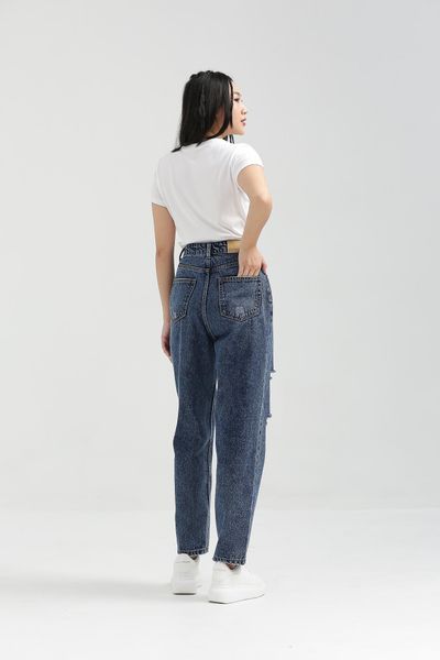 Quần Jeans Nữ Mom Fit Wash Rách WJE 2015